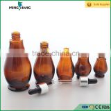15/25/30/50/100ml special shape amber glass dropper bottle for essential oil                        
                                                                                Supplier's Choice