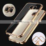 Clear Hard Back TPU Gold Electroplating Bumper Case Cover For Samsung S7 & S7 Edge thumbnail-1