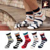 Mens Cotton Casual Sports Christmas Reindeer Striped Warm Soft Socks