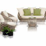 Wicker Patio Garden Sofa Set Outdoor Furniture (1.2mm Alu Frame Powder Coated,10cm Thick Cushion, Waterproof Fabric) thumbnail-2