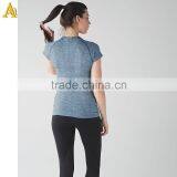 Womens Sports Top Short Sleeve T-shirt Cotton Fabric Rich Fitness Gym Shirt thumbnail-3