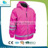 Adult Pu Rain Jacket With Reflective Tape High Quality Padding Raincoat thumbnail-3