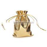 7*9cm In Stock Mixed Gold Silver Gilding Drawstring Organza Wedding Gift Bags PouchesJewelry Packaging
