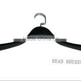 Wholesale HH Laminated Wooden Hanger With Anti Slip Sticker , Cheap Black Wooden Hanger Hot Sale Hanger thumbnail-2