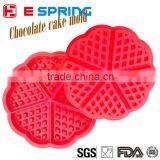 4 Cavity Waffles Cake Chocolate Silicone Mold Baking Mould Pan Bubble Waffle thumbnail-1