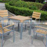 Outdoor Poly wood furniture garden table and chair set UNT-W-418