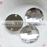 Find 16mm Crystal Silver Acrylic Flat Cut Round Garland Mirroed Bead Charm Idea