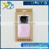 New Products for mi 4 Mobile Phone Window pu Leather Case