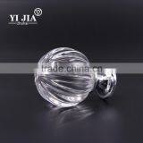 Brass Clear Chrome Plate Pumpkin Shape Glass Pulls and Knobs thumbnail-2