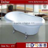 1.5m Length Royal Acrylic Clawfoot Corner Bathtub, Europe Style Tubs Removable Bathtub, Custom Size Bathtubs thumbnail-1