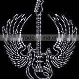 beautiful guitar rhinestone transfer motif for t-shirt