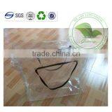 Custom Elegent Eco-friendly Transparent PVC Zipper With Handle Travle Bag thumbnail-3