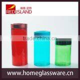 Hot Sale Round Glass Jar With Sprayed Colors