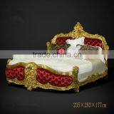 Imperial Noble Design Button Tufted Chesterfield Bed, Luxury Wood Carved King Size Bed & Night Stand,Royal Bedroom Furniture Set thumbnail-2