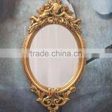 Home Decoration Exquisite Angel Carving Oval Wall Mirror thumbnail-1