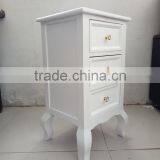 UEnjoy Shabby Chic Pair of Bedside Table Unit Wooden Cabinet 2 Drawers Nightstand Bedroom thumbnail-3