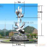 Modern Abstract Garden Sculpture Stainless Steel Statue Sculpture thumbnail-1
