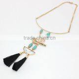 Cheap Turquoise Genuine Simple Gemstone Necklace Druze Tiny Crystals thumbnail-5