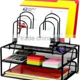 Convenient Mesh Office Desk Organizer With 4 Wheels thumbnail-4