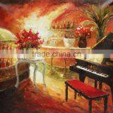 Palette Knife Oil Painting of Bar Corner thumbnail-1