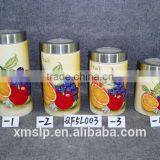 Ceramic Jar With Metal Lid thumbnail-1