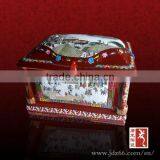Chinese Ancient Style High Quality Hand Painted Ceramic Flat Packed Coffin Made in China thumbnail-1