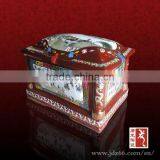 Chinese Ancient Style High Quality Hand Painted Ceramic Flat Packed Coffin Made in China thumbnail-2
