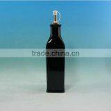 Square Black Ceramic Vinegar Cruet thumbnail-1