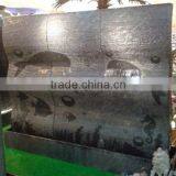 Outdoor Garden Granite Stone Dolphin Water Fountain For Decor thumbnail-1