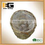 Round Natural Rattan Basket for Garden Planter thumbnail-2
