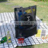 Custom Mesh Beach Tote Bag / Ice Cooler Bag With Insulated Compartment thumbnail-3