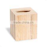 Natural Wood Unfinished Tissue Box Cover thumbnail-1