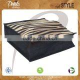 PP Laminated Jute Tote Bag With Padded Rope Handle & With One Color Two Side Zebra Texture Print thumbnail-6