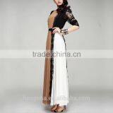 New Fashion Fashion Muslim Women Long Dress Pictures With Lace Pattern Abaya Designs HSD7448 thumbnail-6
