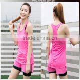 Printed Yoga Wear Crop Top Shirt Gym Tank Top Women Slimming Vest thumbnail-5