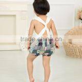 Summer Baby Flower White Top Lace Cotton Romper Wholesale Children's Boutique Romper thumbnail-5