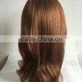 Women Brown Natrual Straight Wigs European Virgin Hair Wigs Lace Front Jewish Wigs thumbnail-2