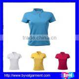OEM Custom Blank One Color Printed Summer Dri Fit High Qualty Polo Shirts for Women Made in China thumbnail-1