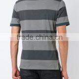 High Quality Dark Grey Custom Design Striped t Shirt Polo for Men thumbnail-3