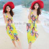 2015 Deep V Wrap Chiffon Swimwear Bikini Cover Up Beautiful Women Swimwear SV001144 thumbnail-6