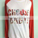 Custom Garments With Word Color Printing 100%cotton O-neck Comfortable Long Sleeve Women's Hoodies Made in China thumbnail-1