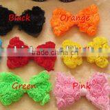 Girls' Chiffon Rose Bow DIY Hair Accessories Headdress Hair Flower Tire Lace Headbands Headdress 10 Colors Rose Flowers Baby Bow thumbnail-1