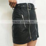 Runwaylover 5082 Sexy Europea Hot Waist Zipper Sexy pu Leather Skirt thumbnail-2