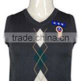 ISO9001/BSCI Manufature V-neck Custom School Argyle Cardigan Sweaters thumbnail-5