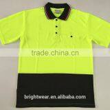 Mens Contrast High Visibility Safety Segmented Tapes EN ISO 20471 Workwear Reflective Polo Shirt thumbnail-6