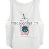 Customized Summer Fashion Girls Loose Crop Top 2016 thumbnail-2