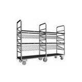 Galvanizing Surface Metal Wire Shelving With Fixed And Swivel Caster For Order Picking thumbnail-1