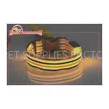 Safety Night Striped Nylon LED Pet Collar Applied To S M L XL , Light up Dog Collar