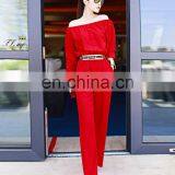 2015 New Comes Hot Sale Trendy off Shoulder Long Sleeve Woomen Jumpsuit thumbnail-3