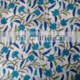 block printed cotton fabric indian ethnic cotton fabric hand made sanganeri fabric